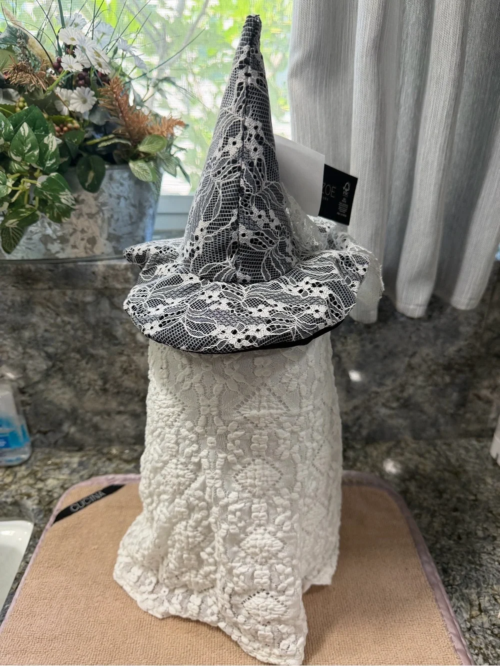 Rachel Zoe Lace Ghost Witch Halloween Decor | NWT 17.5”